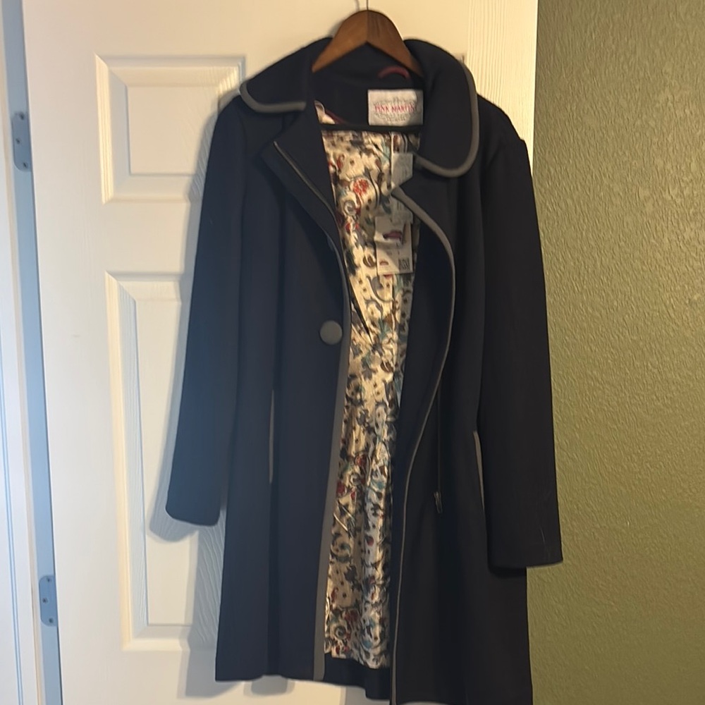 Pink Martini Midnight Blue Trench Coat